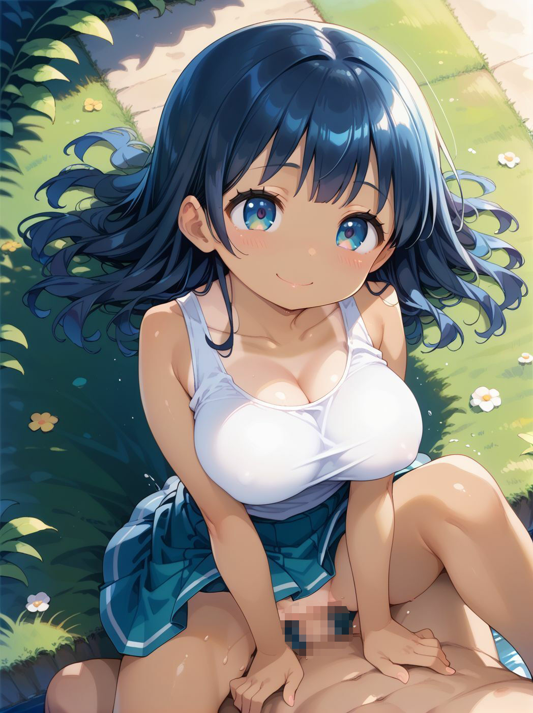 サンプル画像4:田舎にいる妹がいろいろ育っていたのでエッチしてみた 「お兄ちゃんはここが気持ちいい？」(nes_aiart) [d_561886]