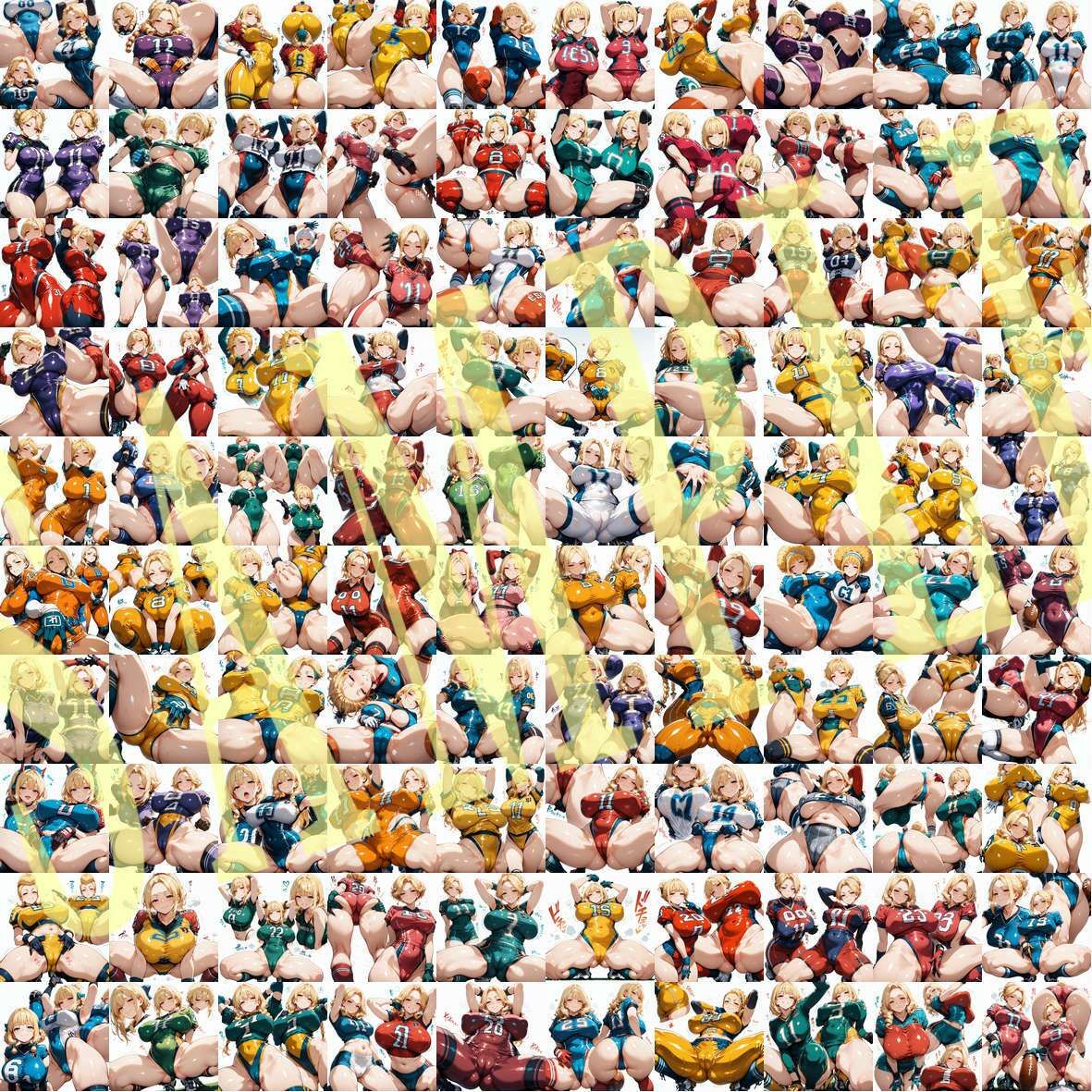 サンプル画像4:セクシーアメリカンフットボールキャラクターコレクション（Lサイズ）Vol.01(滝ノ川技術研究所) [d_561935]