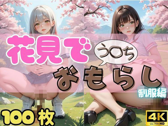 【100枚・4K】花見デートで我慢できずうんちおもらし (制服ver.)【スカトロ製作所】
