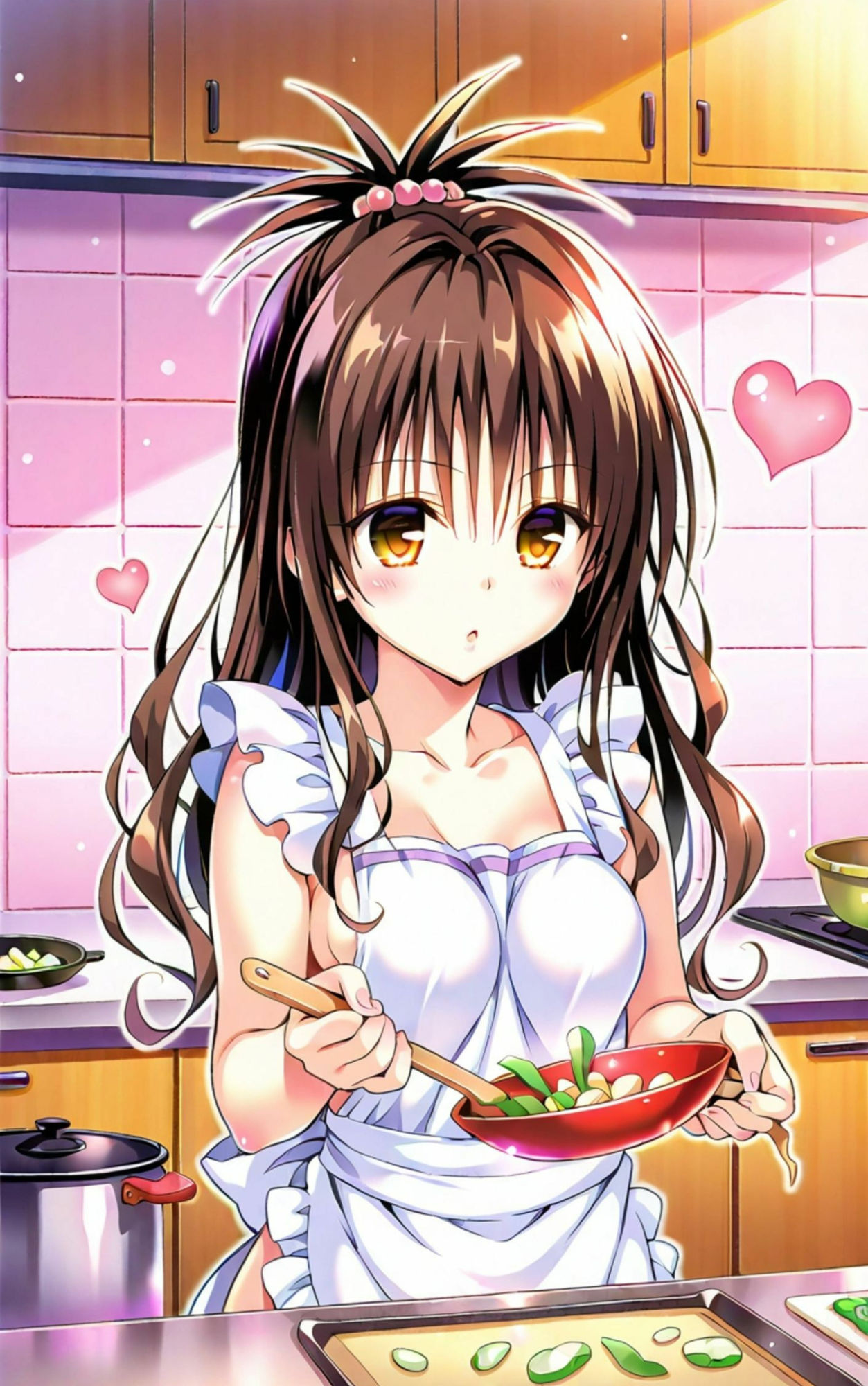 サンプル画像3:美柑×裸エプロン(エルフん) [d_561988]