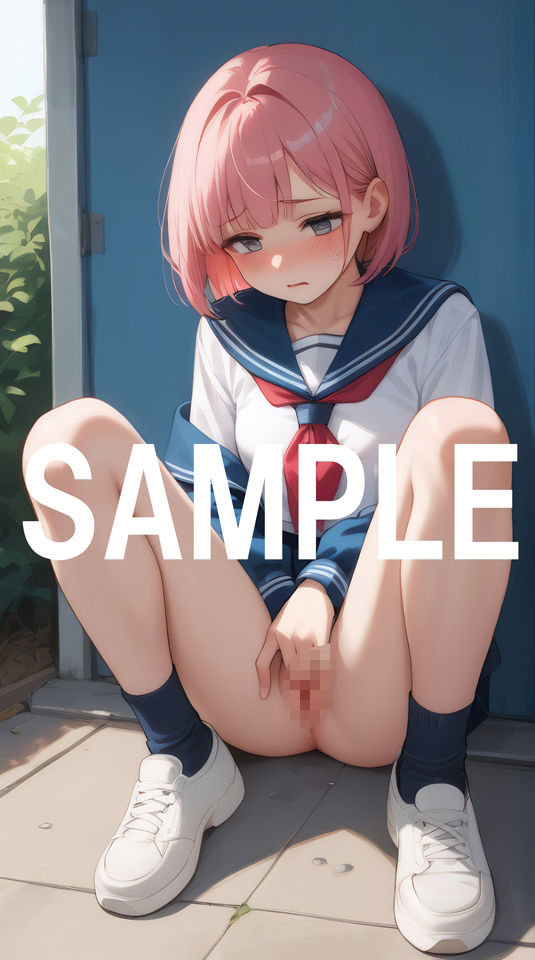 サンプル画像1:バイトオナニー  セーラー服2(練乳まみれ) [d_562037]