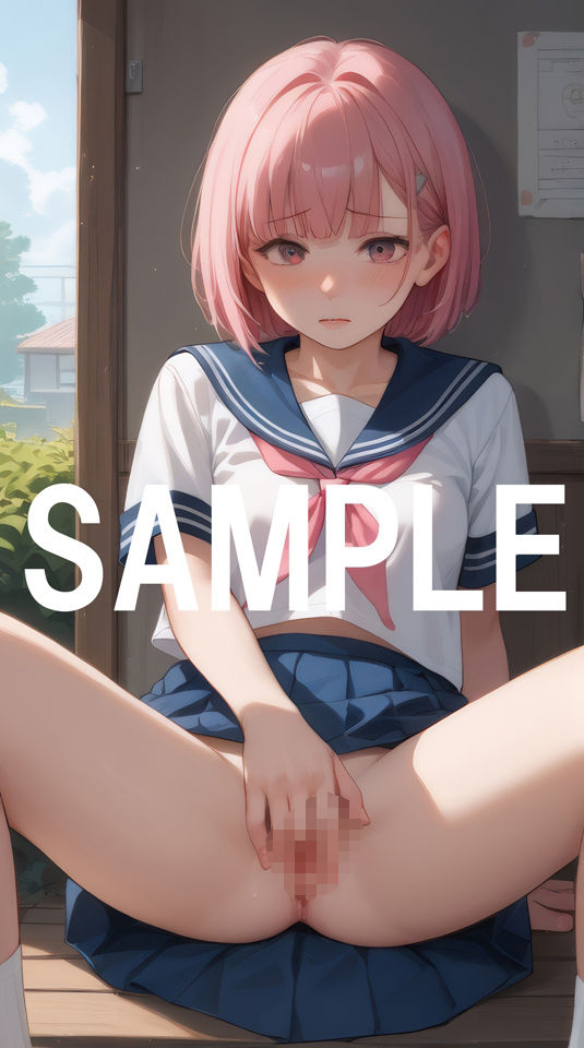 サンプル画像2:バイトオナニー  セーラー服2(練乳まみれ) [d_562037]