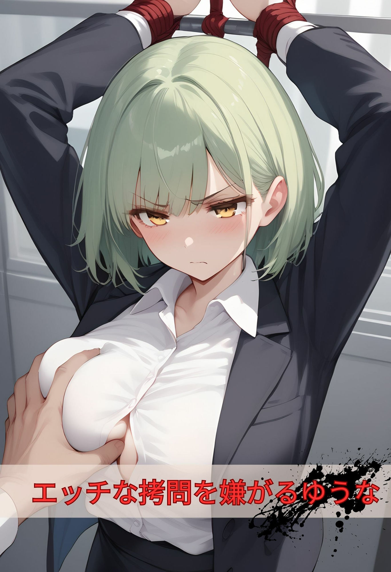 サンプル画像2:巨乳スパイ  捕まるのは計画通り！？  緑髪ゆうな編(いろうさぎ) [d_562135]