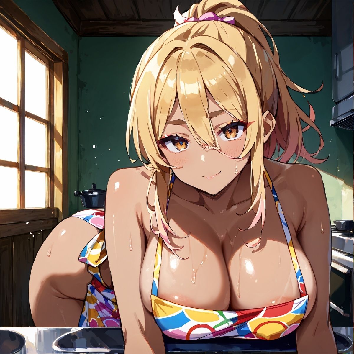 黒ギャル裸エプロンH!【厳選画像377枚】Vol.1 画像8