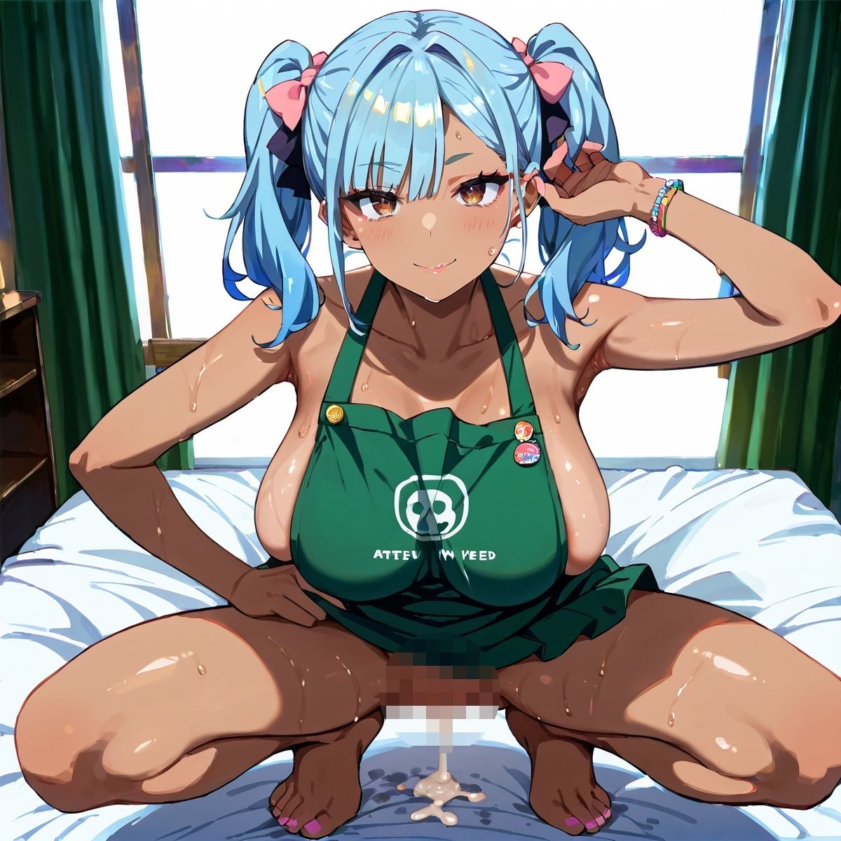 サンプル画像2:黒ギャル裸エプロンH！【厳選画像377枚】Vol.2(青春童貞) [d_562149]