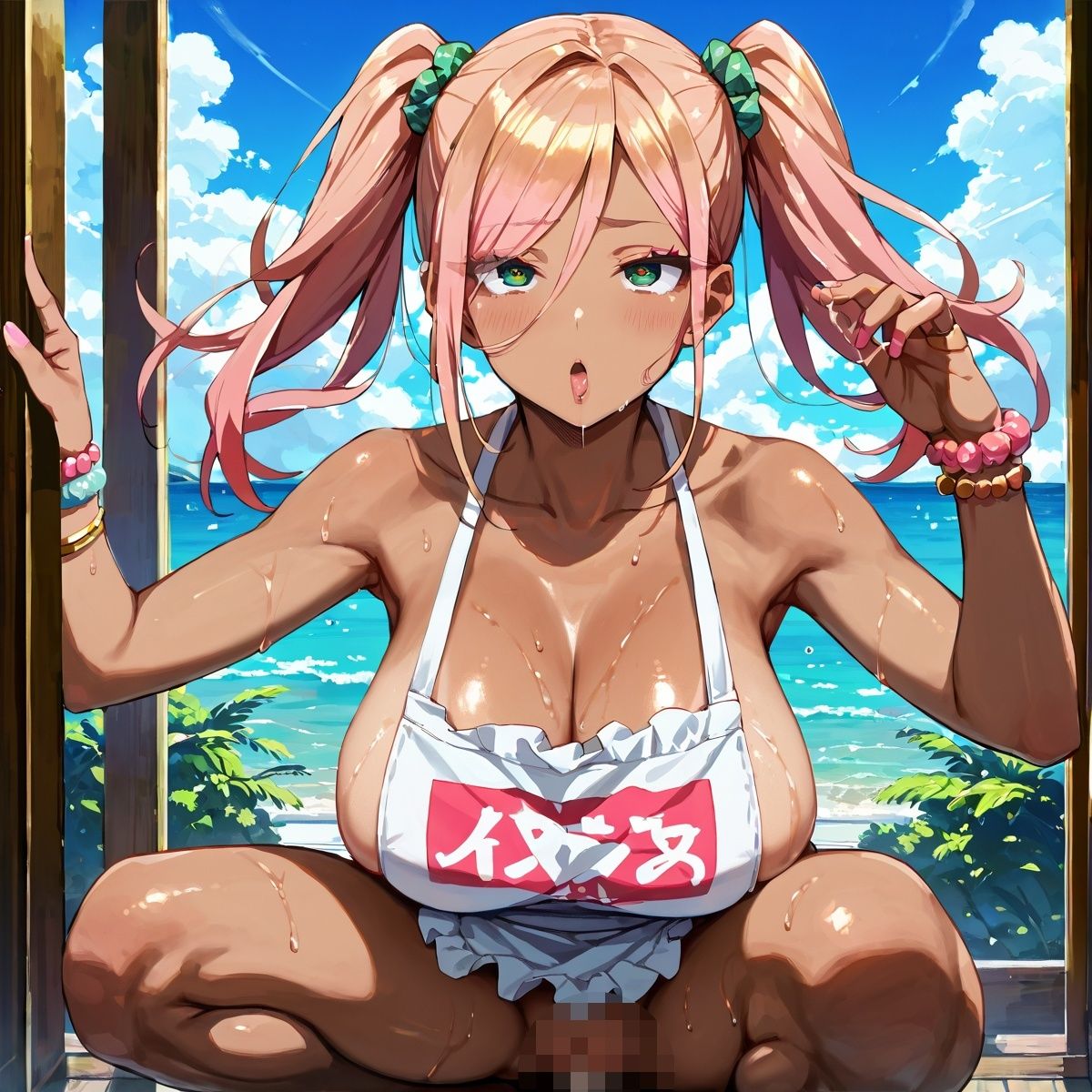 サンプル画像5:黒ギャル裸エプロンH！【厳選画像377枚】Vol.3(青春童貞) [d_562155]