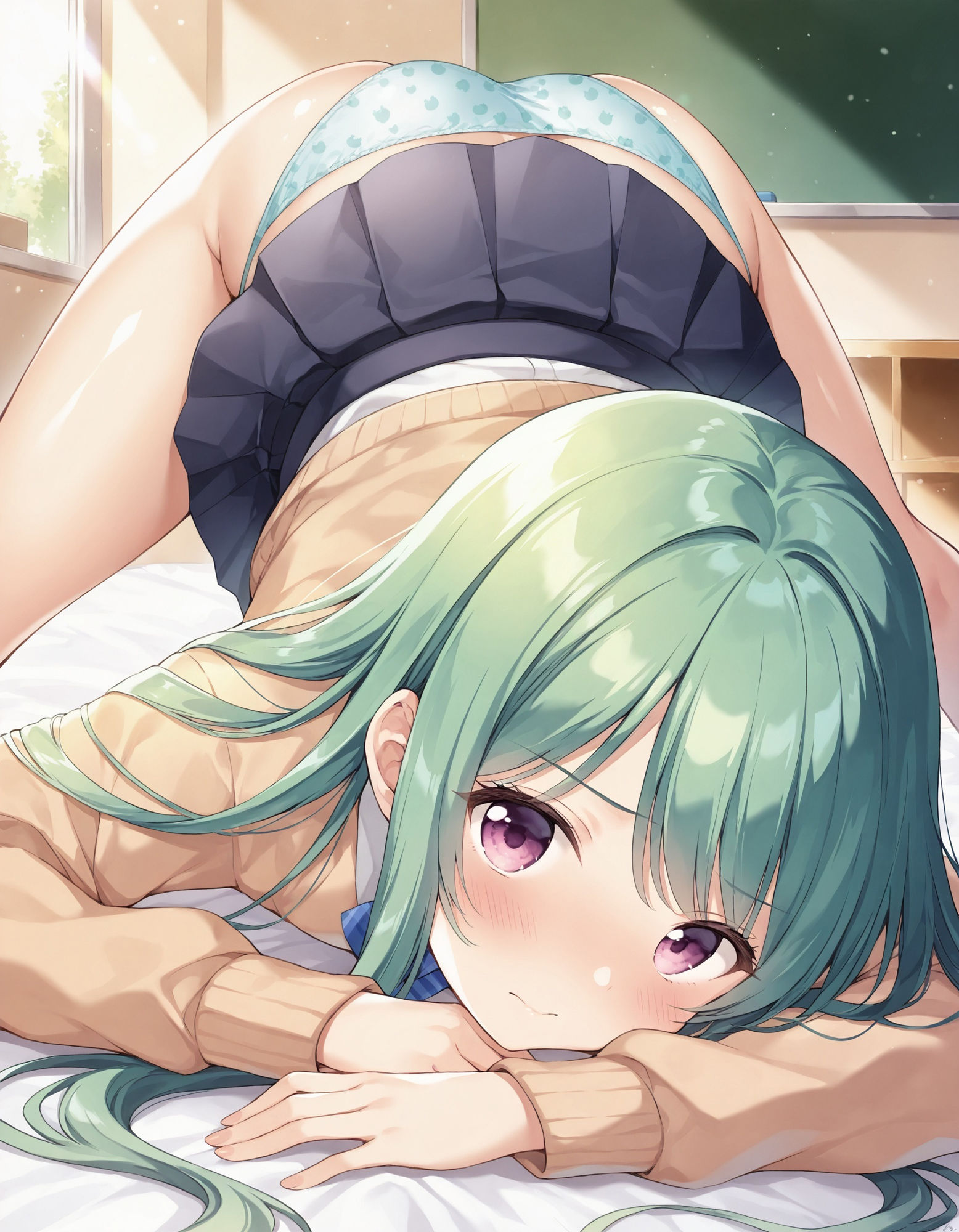 制服女子のお尻突き上げパンチラ 画像8