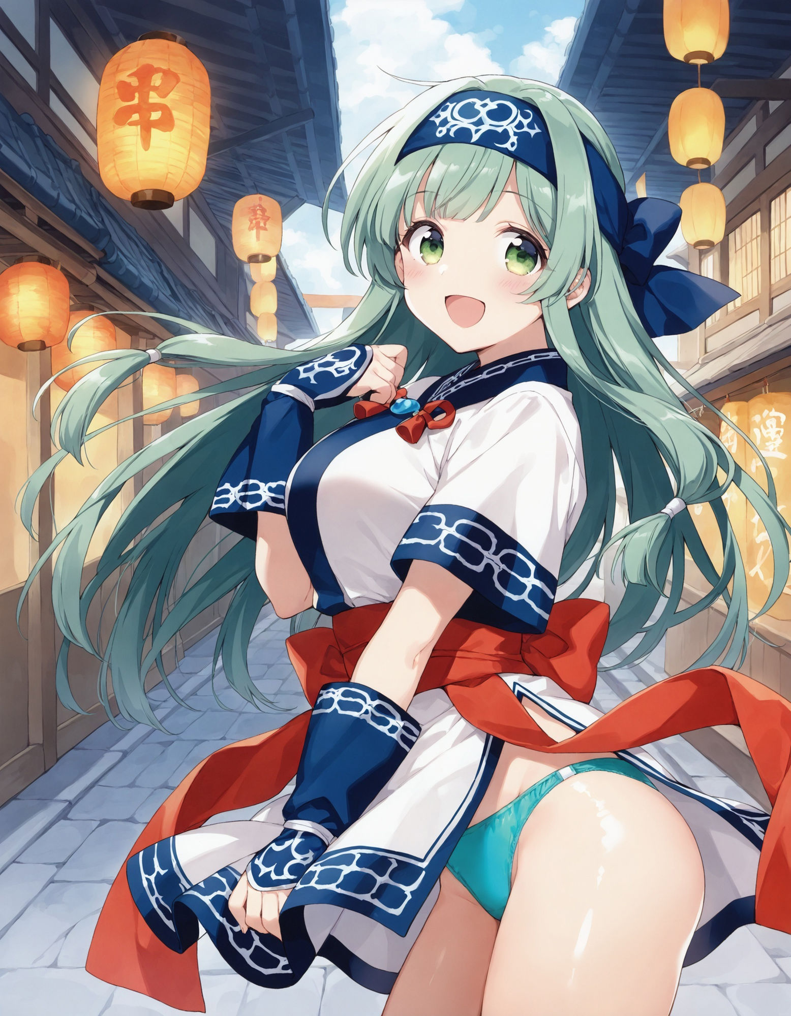 アイヌ風コスでパンチラ 画像3