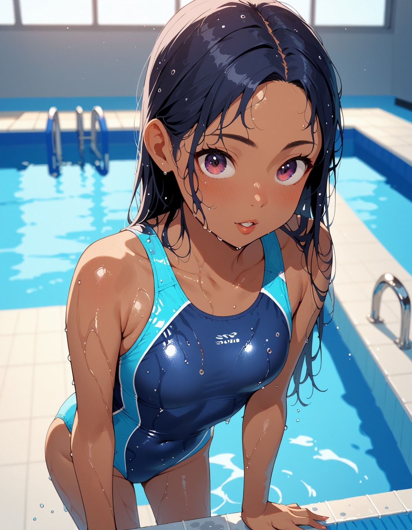 サンプル画像1:ハメドリ水泳部ムスメ(AI美女2.5) [d_562239]