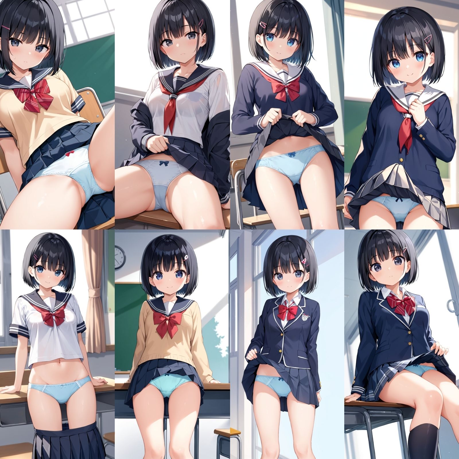 サンプル画像2:ボブ女子のパンティー【500枚】(女子高生) [d_562249]