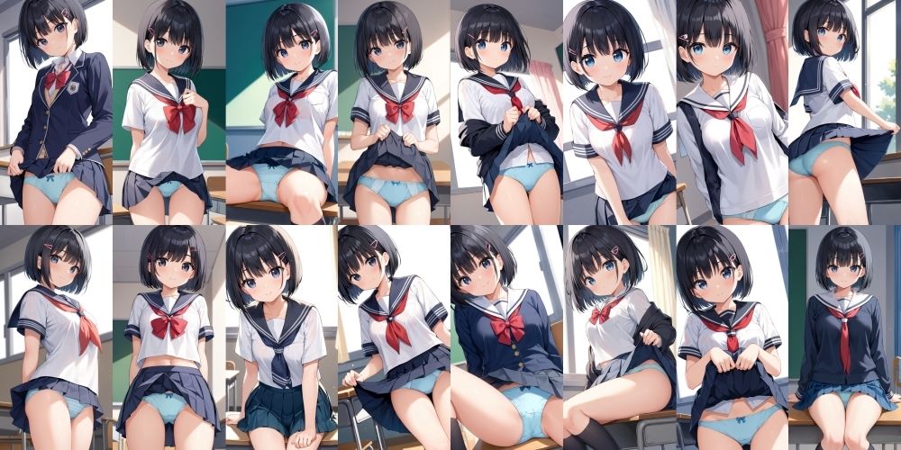 サンプル画像4:ボブ女子のパンティー【500枚】(女子高生) [d_562249]