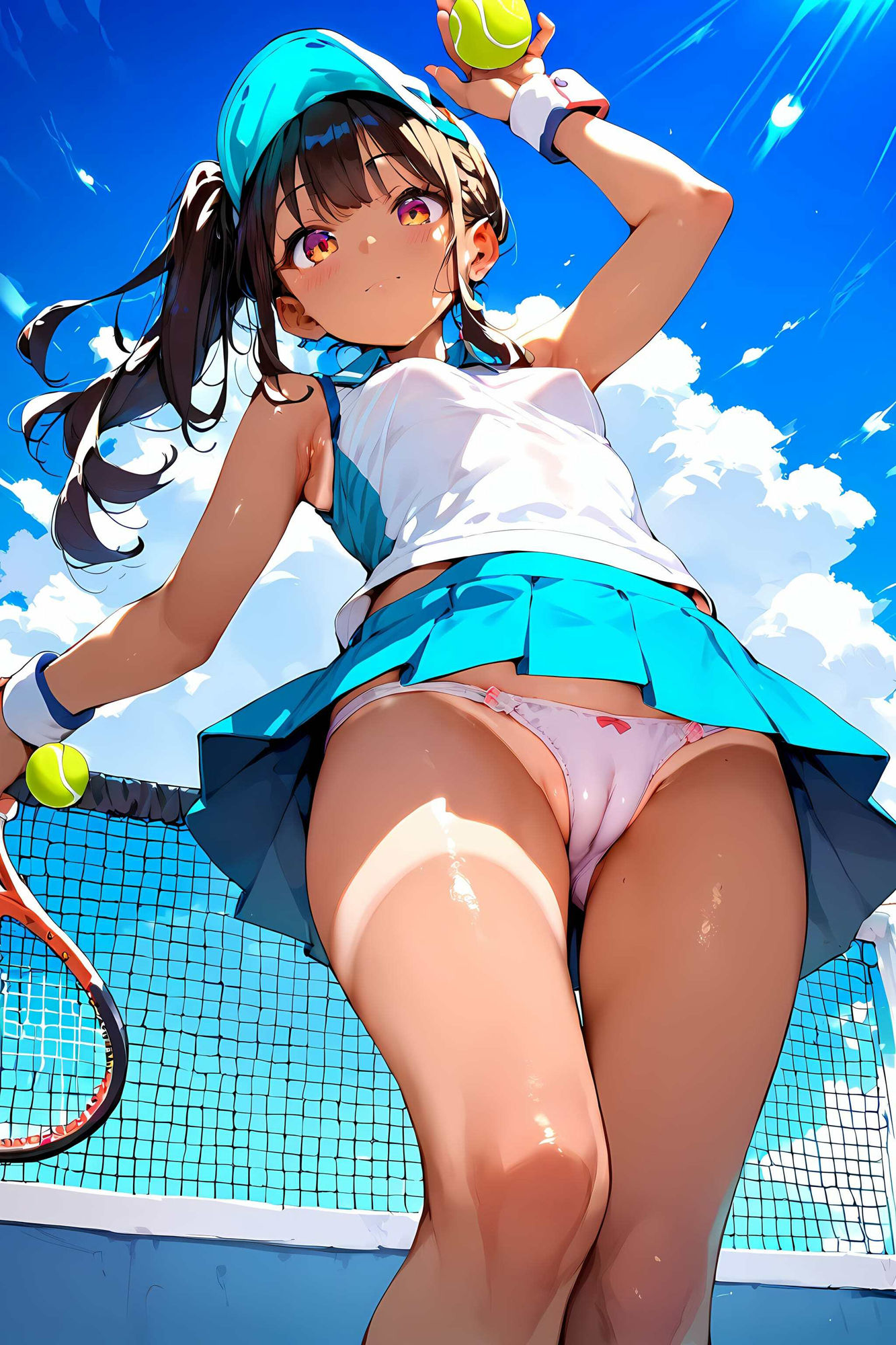 サンプル画像1:無邪気なテニス部員をハメたおす！褐色少女もーど(駆け抜けて性春) [d_562439]