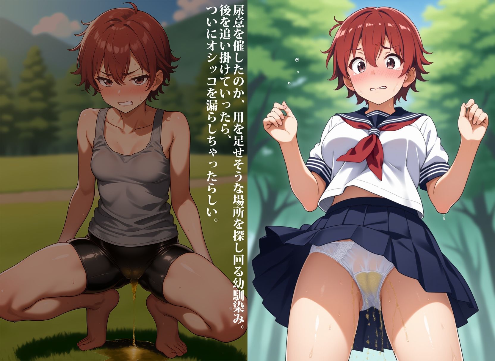 生意気ボーイッシュな爆乳幼馴染が、お漏らしマゾになるまで過去改変した件 画像4