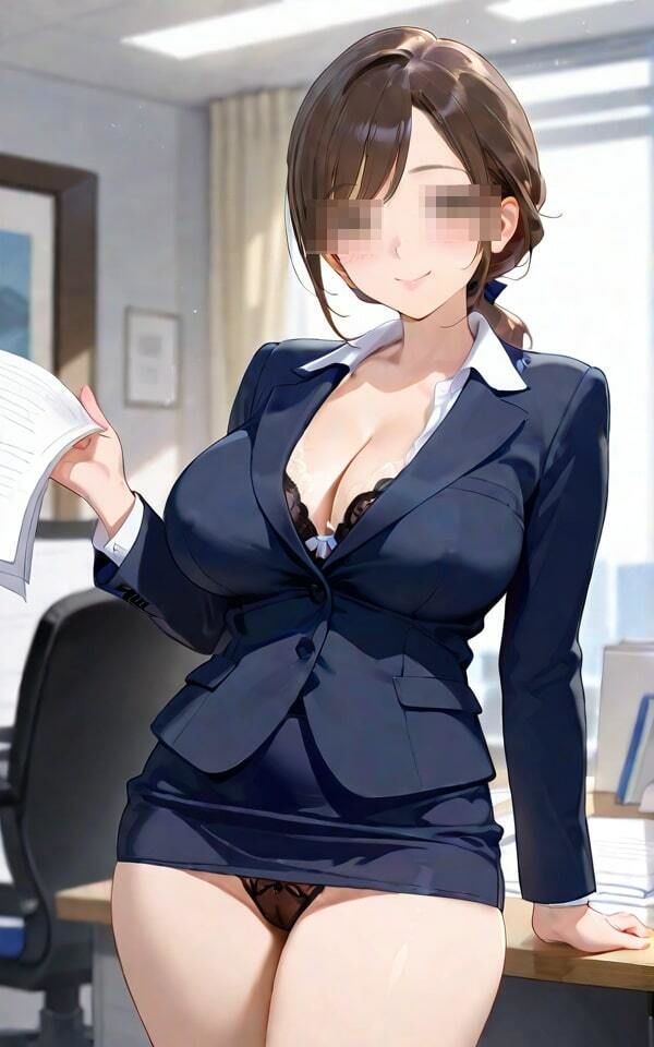 サンプル画像1:魅惑の新入社員  大胆おっぱいで挑発(AI幻想工房) [d_562580]