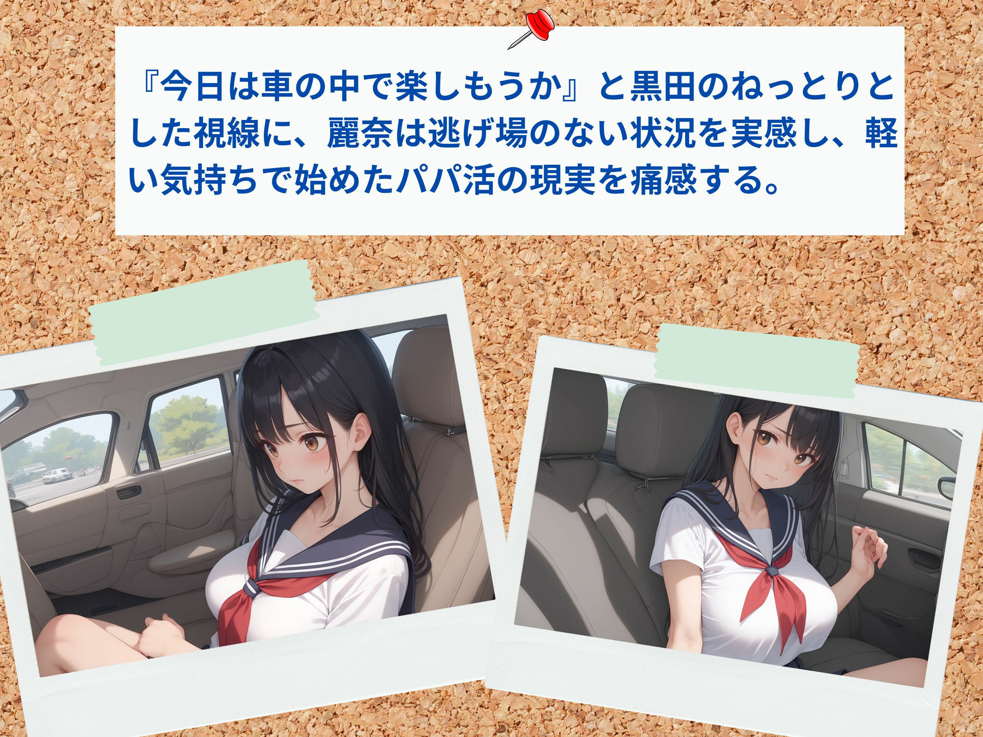 サンプル画像4:初めてのパパ活はカーセックス(パンプキンちゃん) [d_562586]