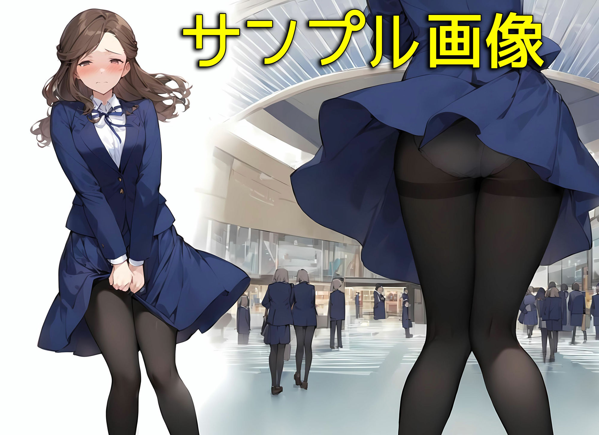 サンプル画像6:僕はクラスメイト全員の下着が見たい24  風でスカートがめくれてしまったパンストパンティ編(日替わりさん) [d_562599]