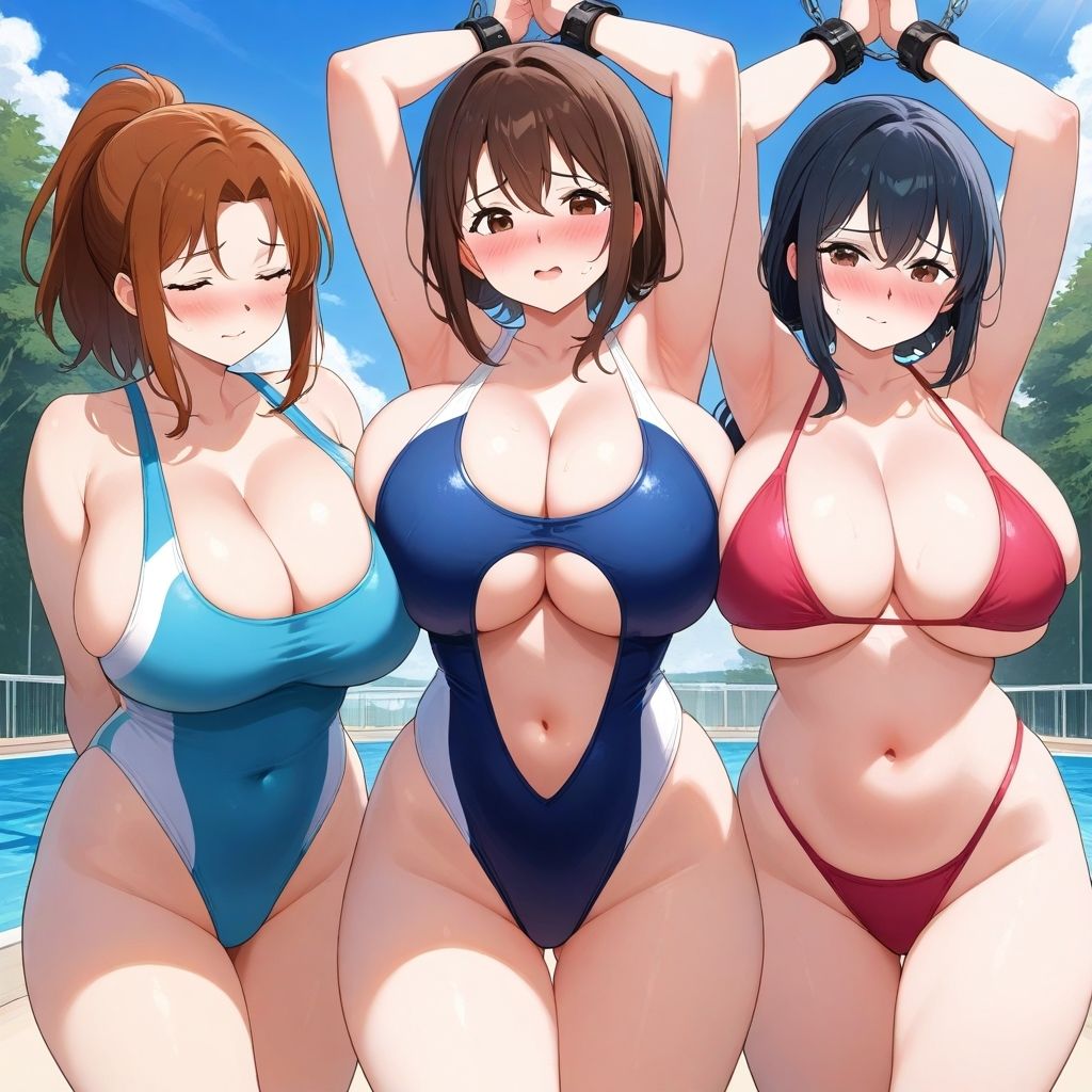 フェチコレVol.59 吊り上げ拘束された競泳水着の巨乳美女たち【総枚数250枚】 画像10