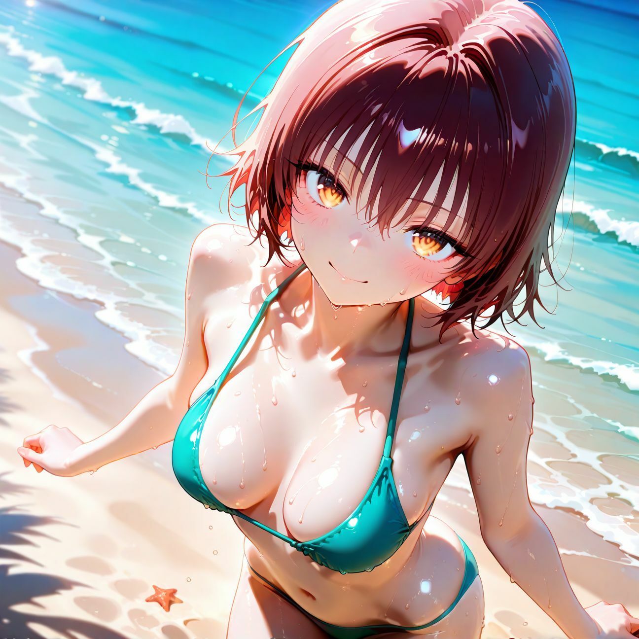 サンプル画像1:【part1】年下彼女と浜辺で濃厚イチャらぶセックス(ハレンチなわたし) [d_562690]