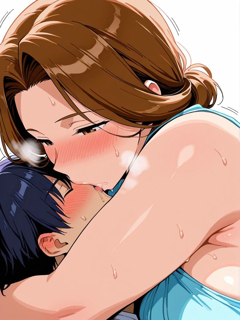 彼女の爆乳母親の誘惑で初めての膣内射精 画像2