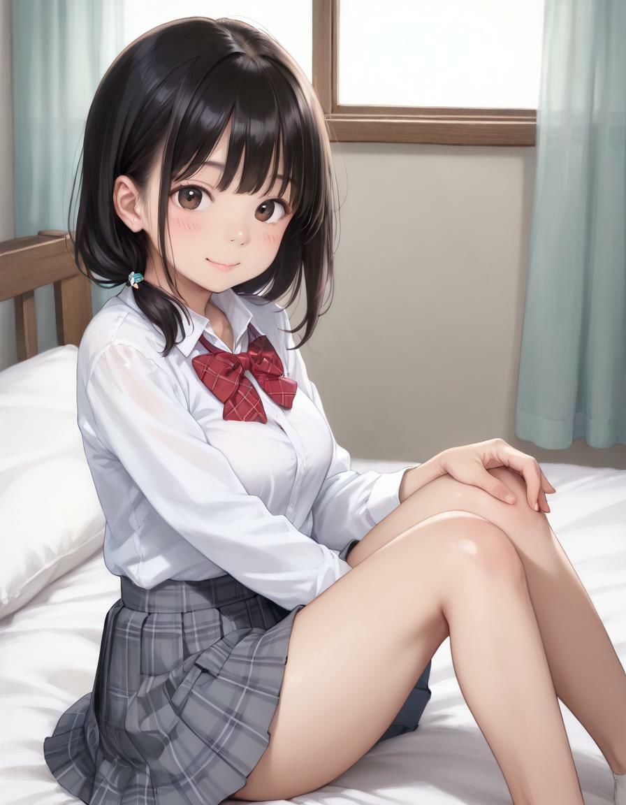 サンプル画像2:巨乳と制服エッチ【美麗イラストCG集】（398枚）(yuzuha@AI girl) [d_562872]