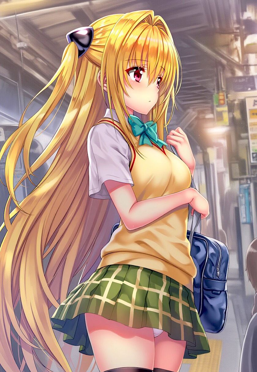 サンプル画像1:今日のおかず To◯OVEる 金色の闇  ◯ミ（制服）〜電車編＆路地裏編〜(イラスト18区) [d_562903]