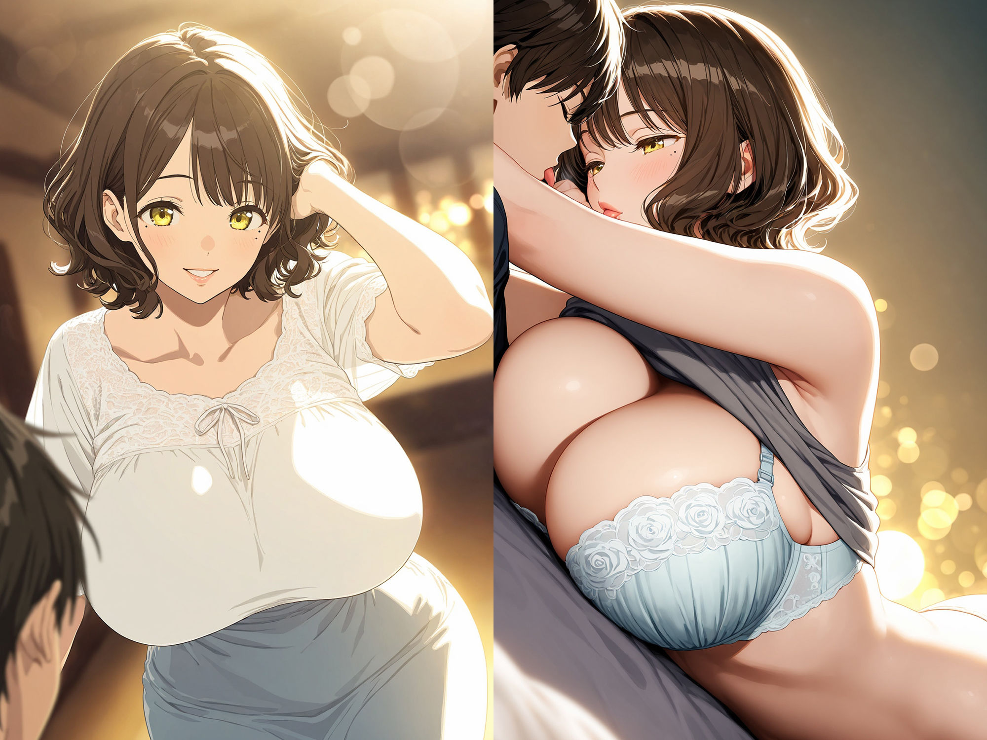 サンプル画像2:人妻だって抱かれたい  爆乳で誘うなんて…最低な人妻ですか？(朝のテント) [d_563023]