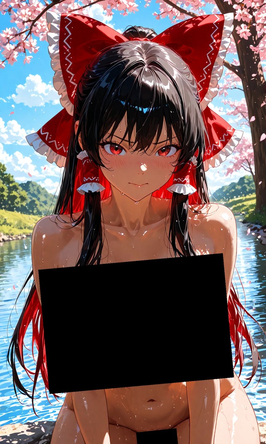 サンプル画像4:魔理沙は霊夢のえっちな写真を撮りたいようです。vol.37〜春の雲の多い昼の川編〜(ゆるふわ研究所) [d_563035]