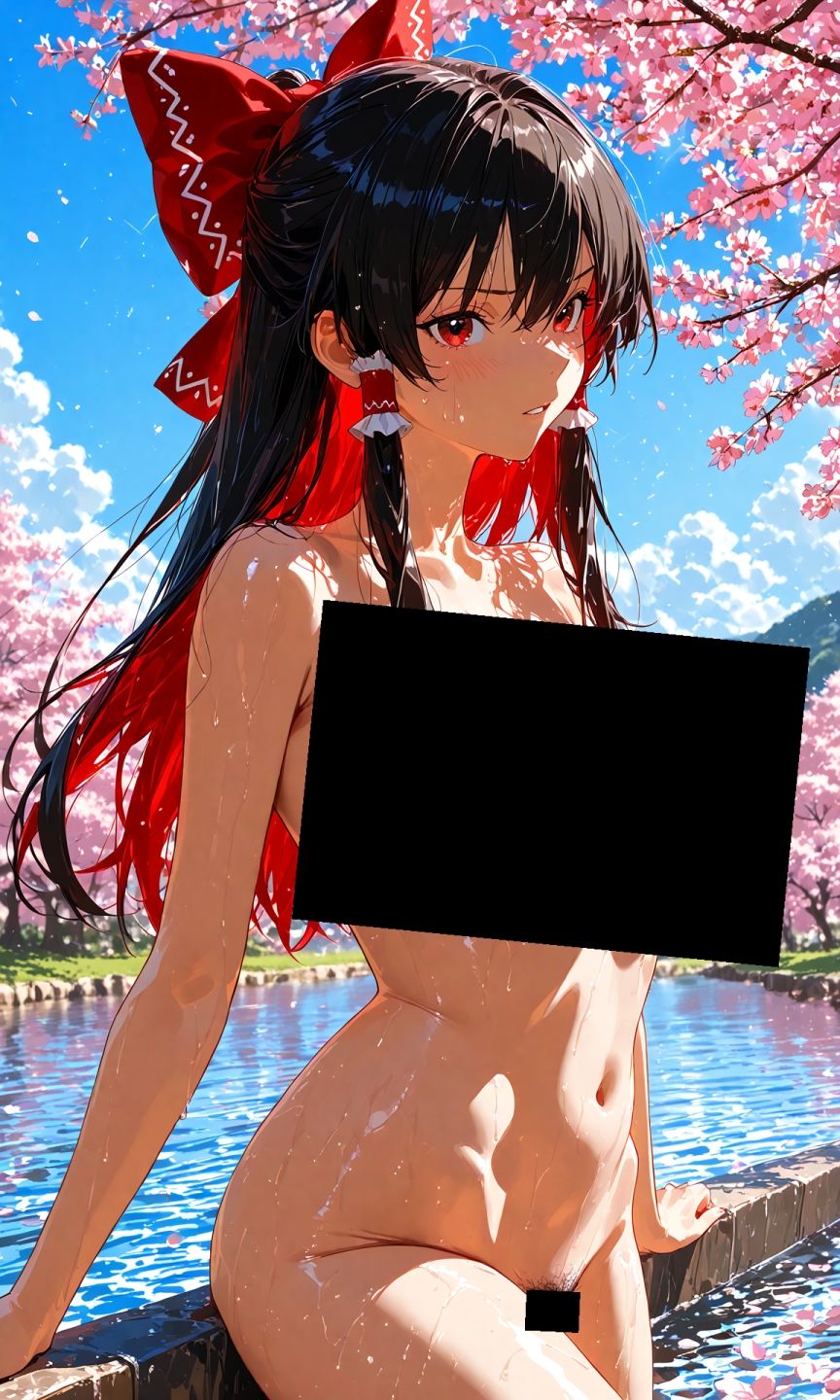 魔理沙は霊夢のえっちな写真を撮りたいようです。vol.37〜春の雲の多い昼の川編〜 画像8