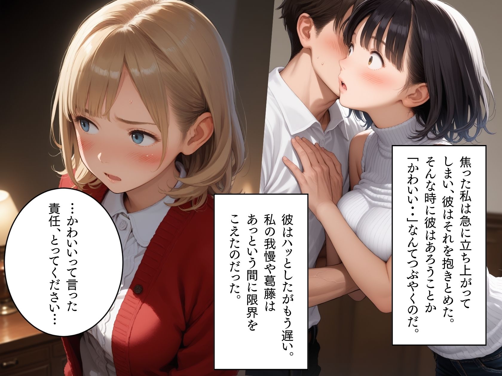 サンプル画像5:家庭教師と娘のHをみたお母さんが欲情してしまい、娘から寝取ってしまった話(ぱんなっつ) [d_563086]