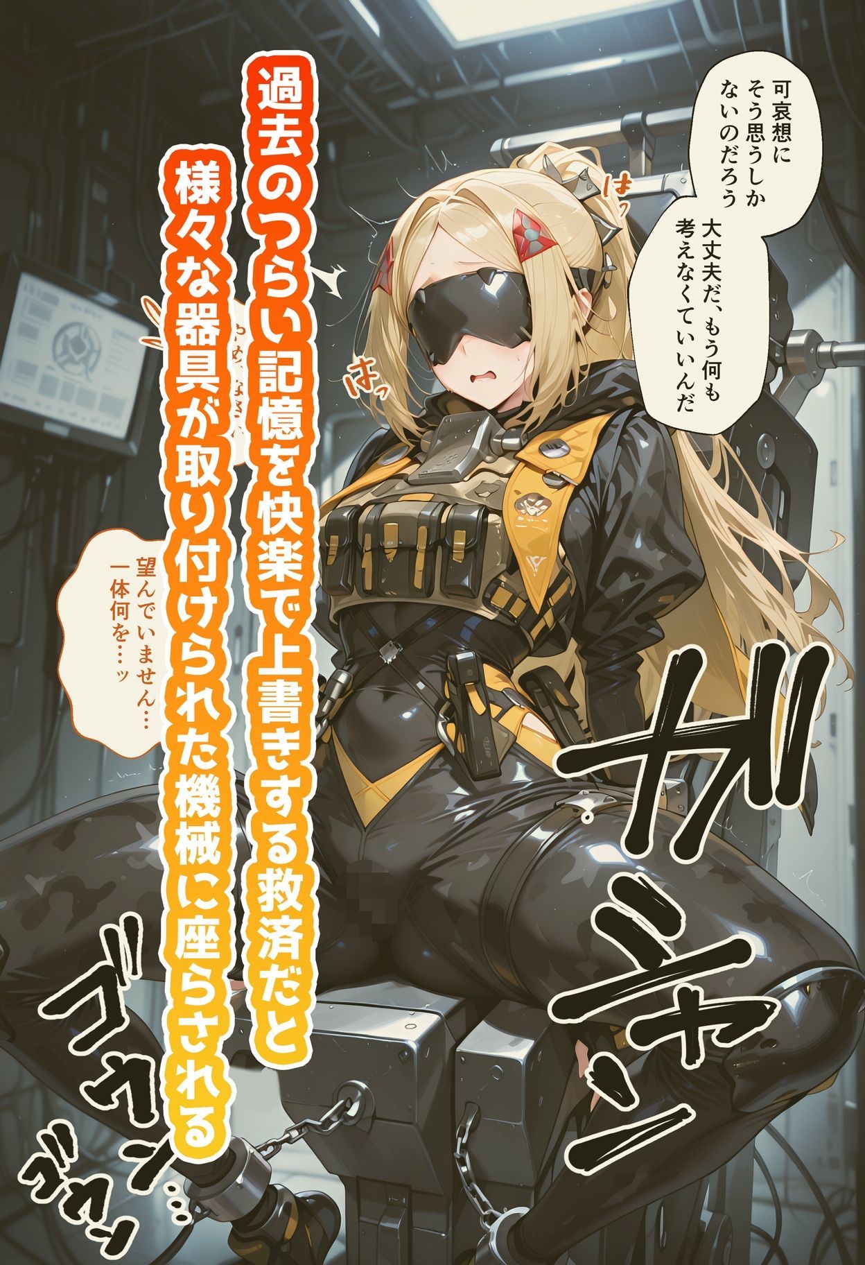 サンプル画像2:トリガーのいちばん長い日〜極太ディルドで二穴搾乳姦され女の悦びを知る〜(わたあめ重工) [d_563257]