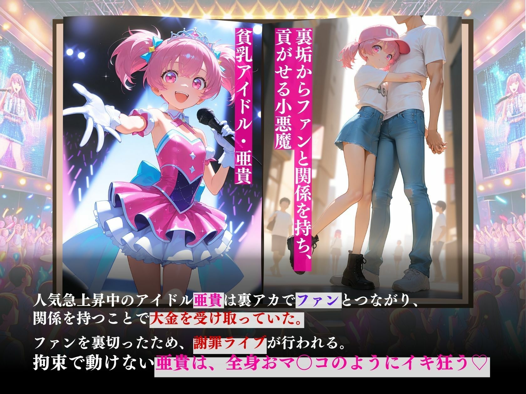 サンプル画像1:貧乳アイドル謝罪ライブ恥ずかしいのに気持ちいぃ！(推し娘) [d_563277]