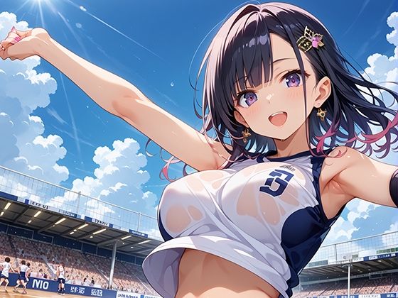 サンプル画像4:性実践学園 揺れる巨乳で圧倒するバレー部！(マジカルきなこ) [d_563322]