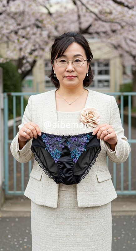 サンプル画像1:【おかず専用】妄想美魔女〜入学式ママパンツ7〜(AI美魔女) [d_563336]