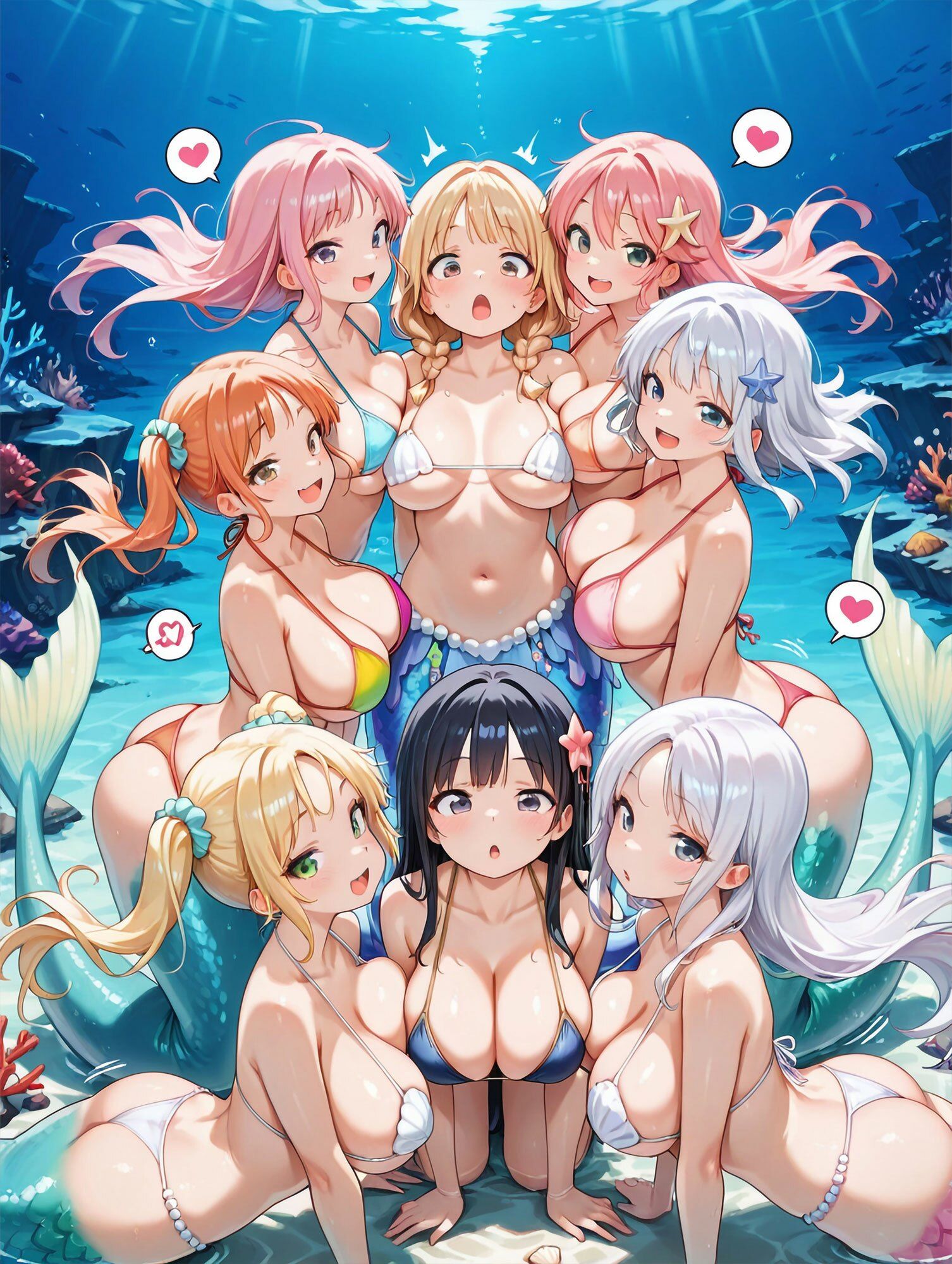 貞操逆転世界のハーレム種付け士〜サンゴ礁の爆乳ビキニ水着人魚特別編〜 画像10