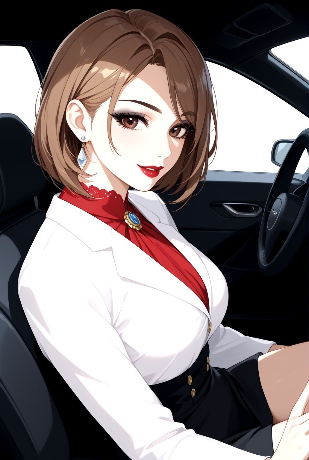 車内で繰り返される快楽、屋外で巨乳熟女の誘惑 画像2