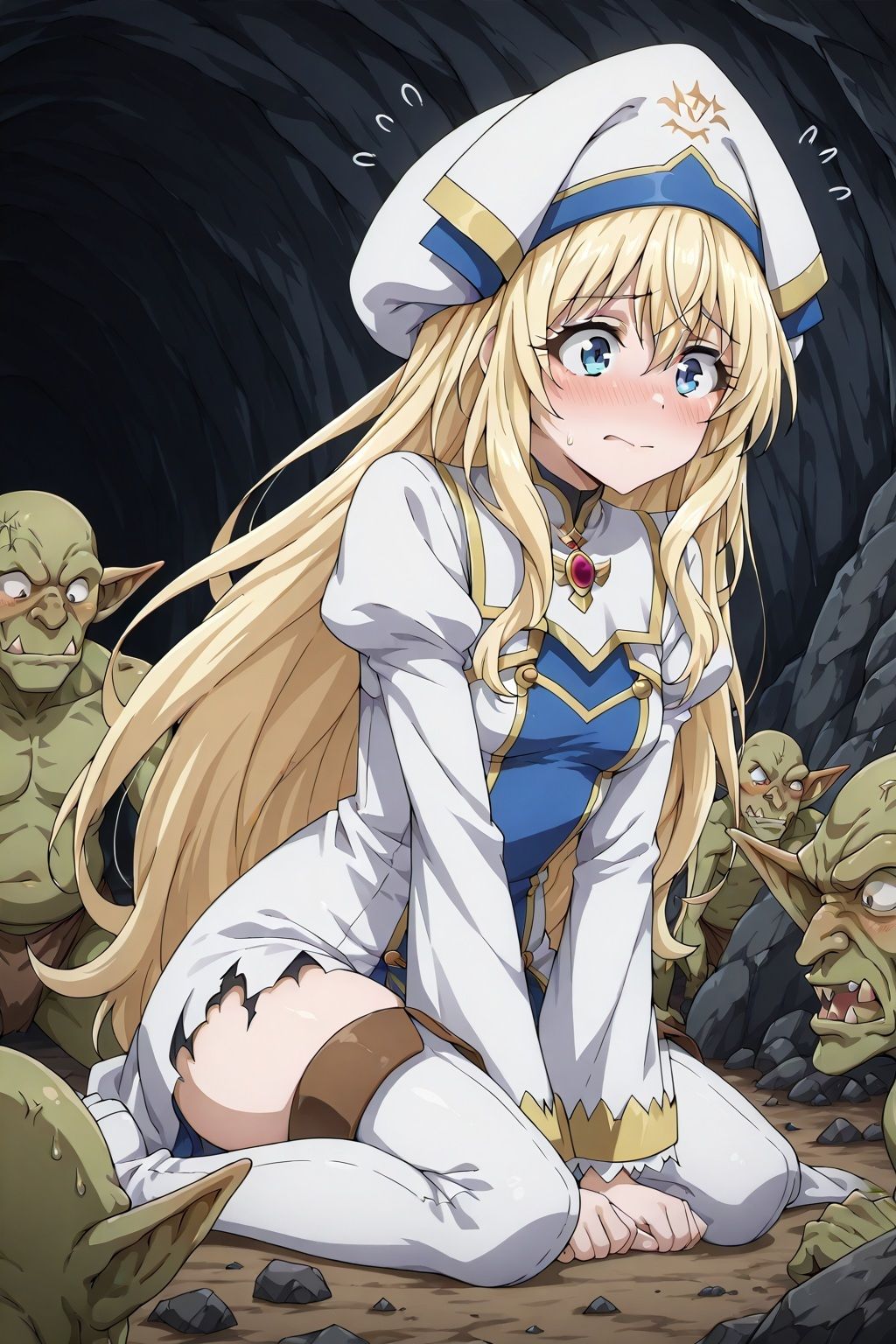 サンプル画像3:性獣ゴブリンに捕らわれたゴブリンスレイアー女神官(ゴブリンの大進撃) [d_563675]