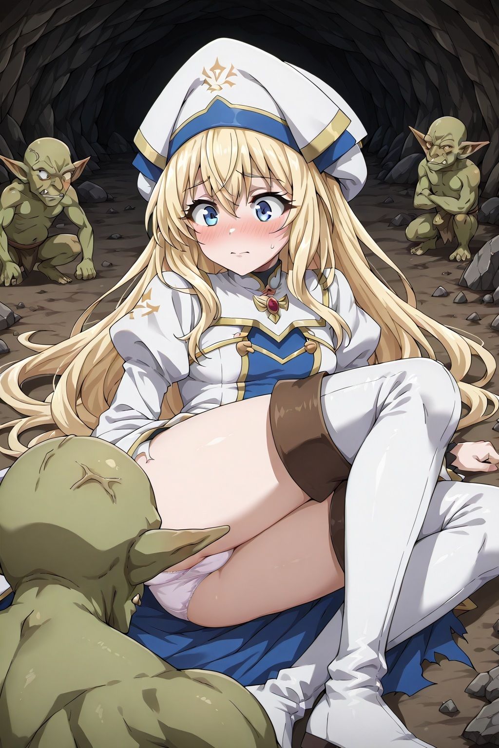 サンプル画像4:性獣ゴブリンに捕らわれたゴブリンスレイアー女神官(ゴブリンの大進撃) [d_563675]