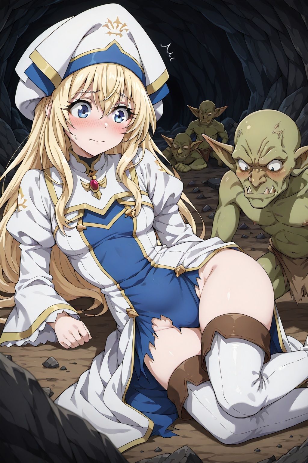 サンプル画像5:性獣ゴブリンに捕らわれたゴブリンスレイアー女神官(ゴブリンの大進撃) [d_563675]