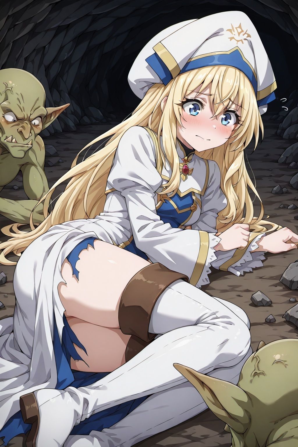 サンプル画像6:性獣ゴブリンに捕らわれたゴブリンスレイアー女神官(ゴブリンの大進撃) [d_563675]