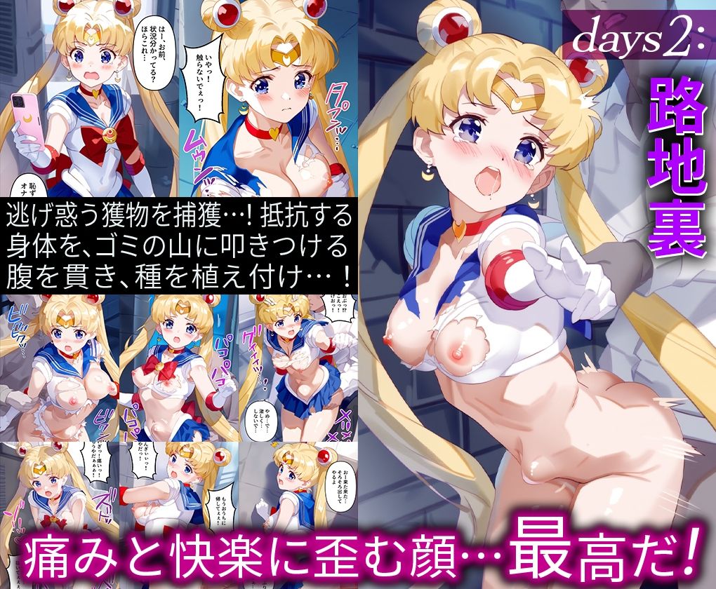 サンプル画像3:正義感溢れる変身ヒロインが9日間の凌●に耐えきれず、悪に屈し快楽に染まる話。 スーパーセー○ームーン(だるま) [d_563686]