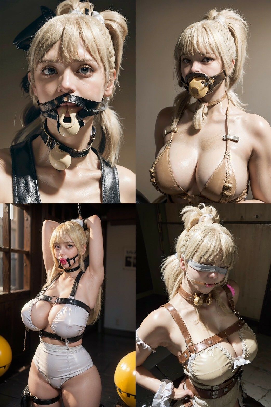 サンプル画像3:ボンデージ写真館 金髪ポニテ編(AIグラビア出版「AI DOOLs」) [d_563723]