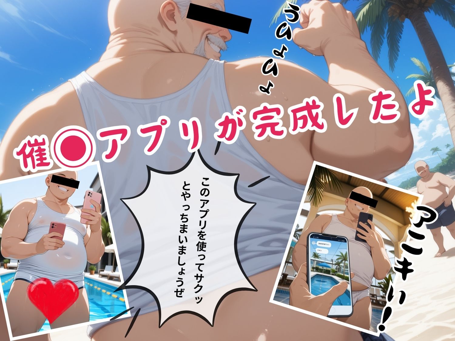 サンプル画像1:【寝取られ】ギャルたちの操られビーチ(もふもふピクセルズ) [d_563751]