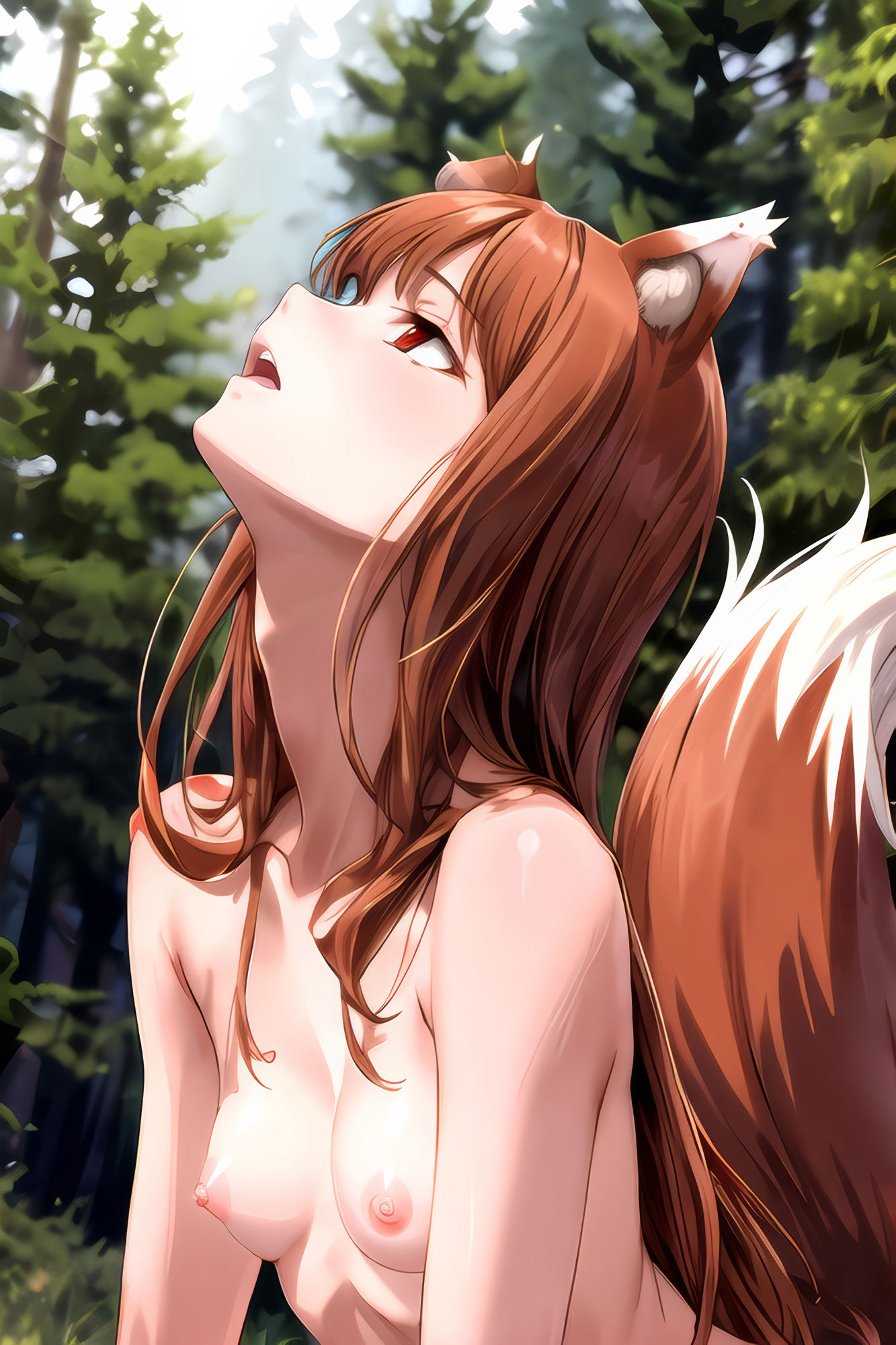 サンプル画像3:狼と性生活(AIイラスト美少女.store) [d_563754]