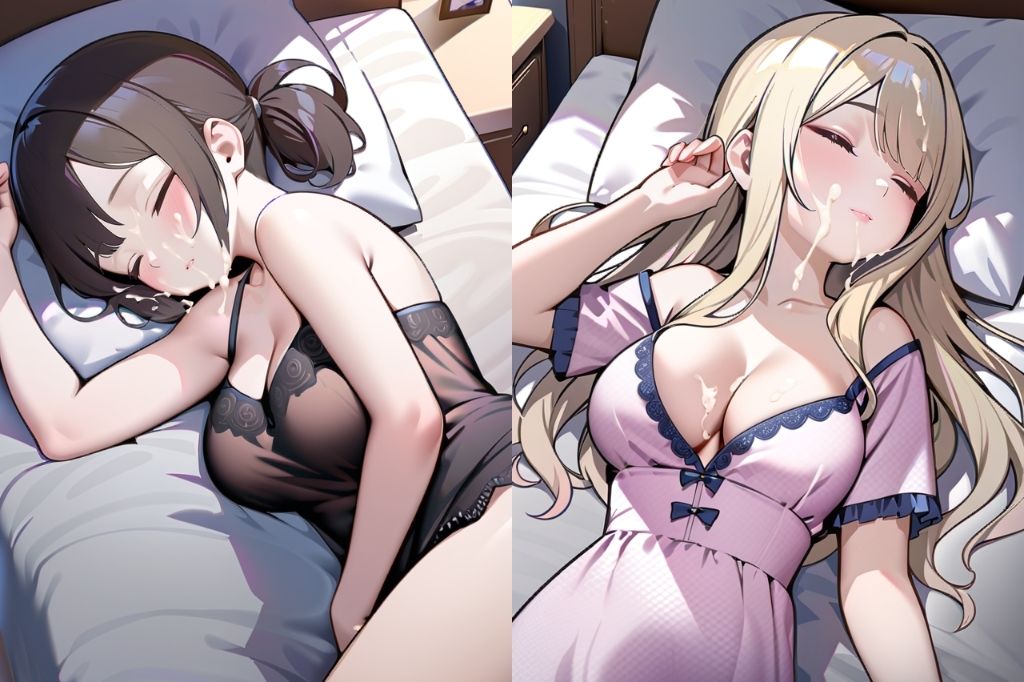 寝ている彼女が可愛いからぶっかけちゃった 画像3