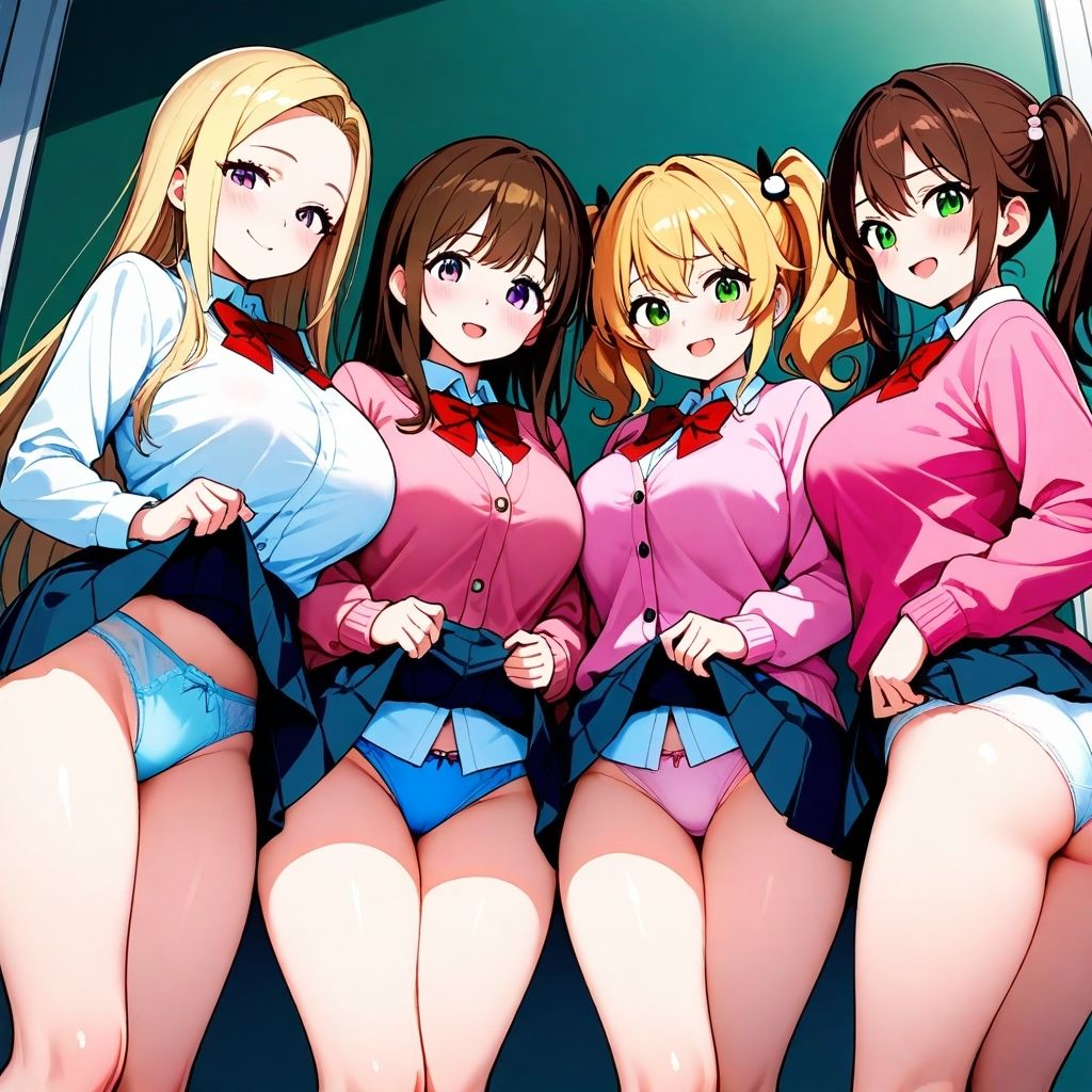 サンプル画像3:フェチコレ総集編  スカートをたくし上げてパンツを見せつけてくる美女たち【総枚数1，000枚】(満点星) [d_563928]