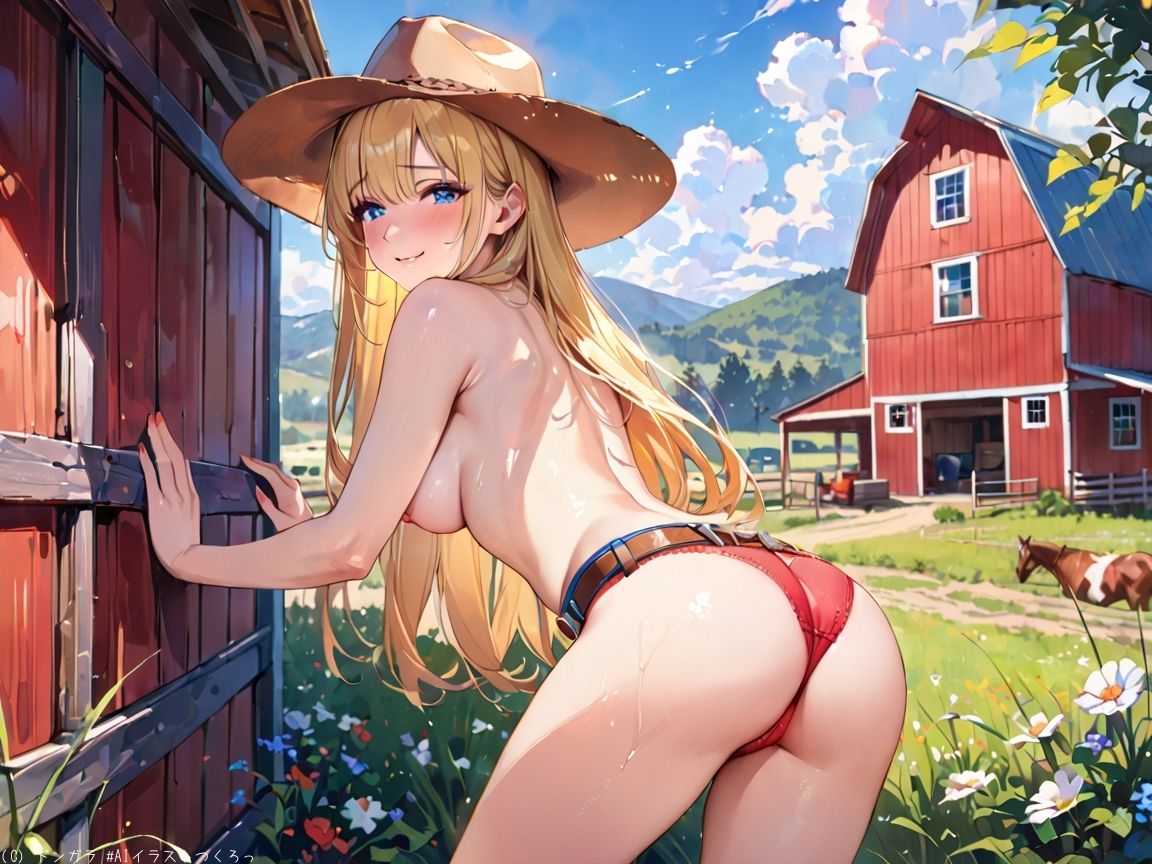 AIイラストCG集76 ザ・露出 in アメリカ南部の農場 ジョリーン・マクレーン 画像9