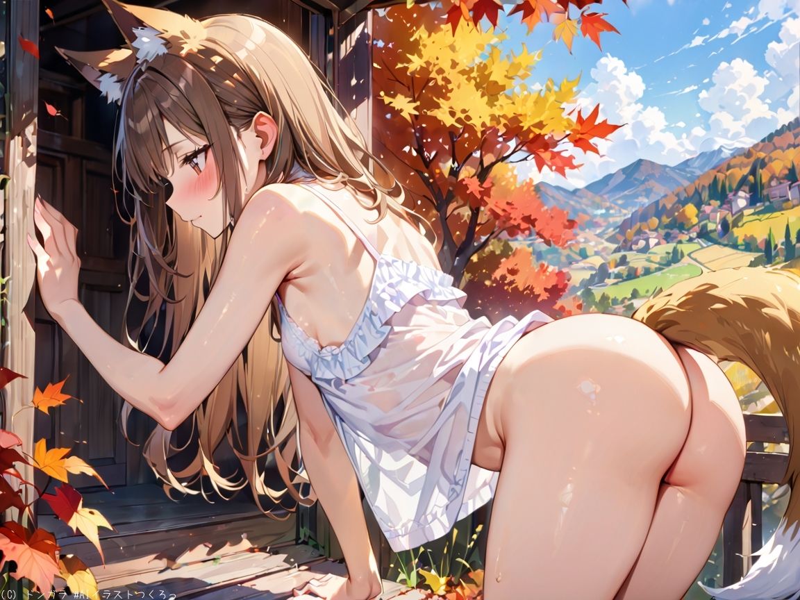 サンプル画像6:AIイラストCG集77  ザ・露出 狐耳美少女  カテリーナ・フェリーニ(ドンガラAI美少女イラスト支部) [d_564039]