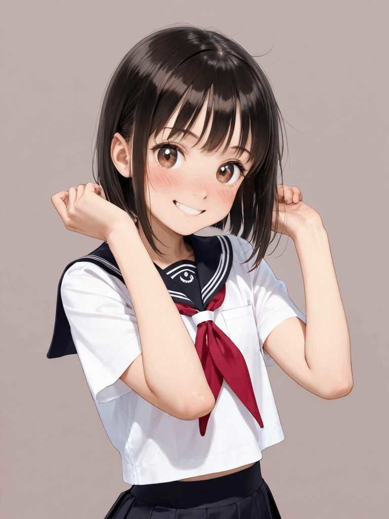 サンプル画像1:ショートnaセーラー服少女 S(Buruman) [d_564079]