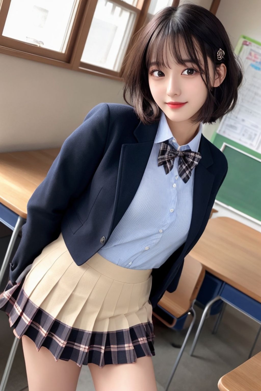 サンプル画像1:開脚女子校生4  制服色々編(AI娘堂) [d_564334]