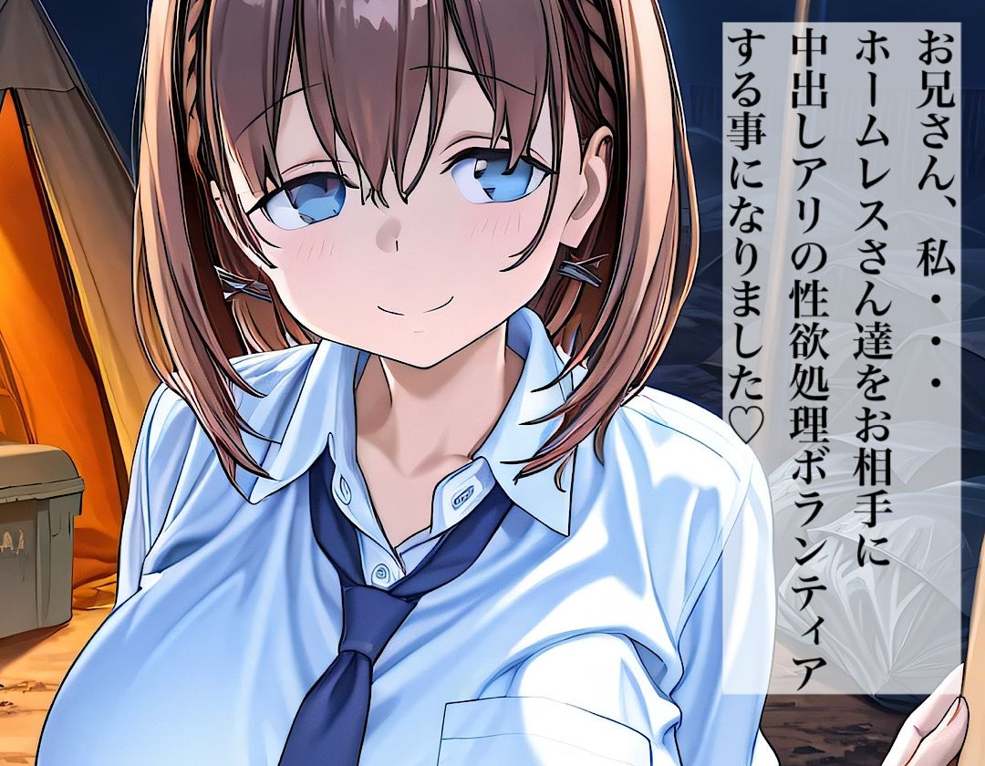 サンプル画像1:美少女のホームレスボランティア  アイちゃん(モモダ商店) [d_564378]